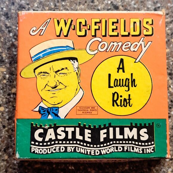 W.C. Fields A Laugh Riot Castle Film 8mm Movie Reel in Box - Picture 1 of 16